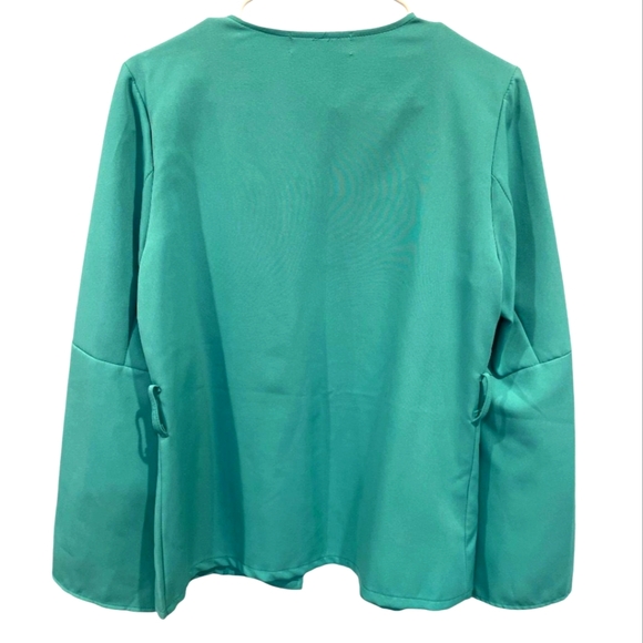 DONNEÉ PAR DIEU TURQUOISE Cardigan Large - Picture 2 of 4